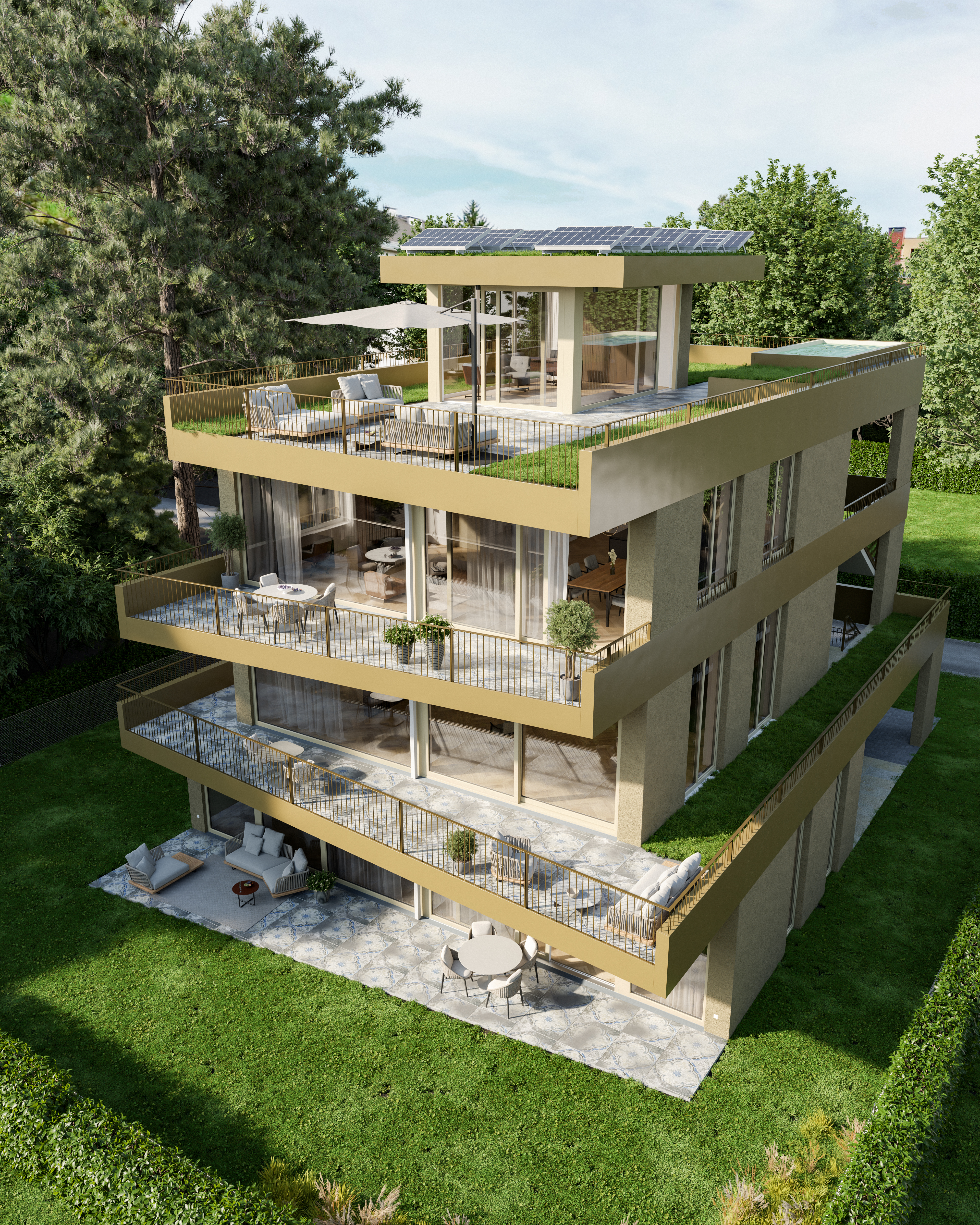 Drohnenaufnahme Pensionsweg 3